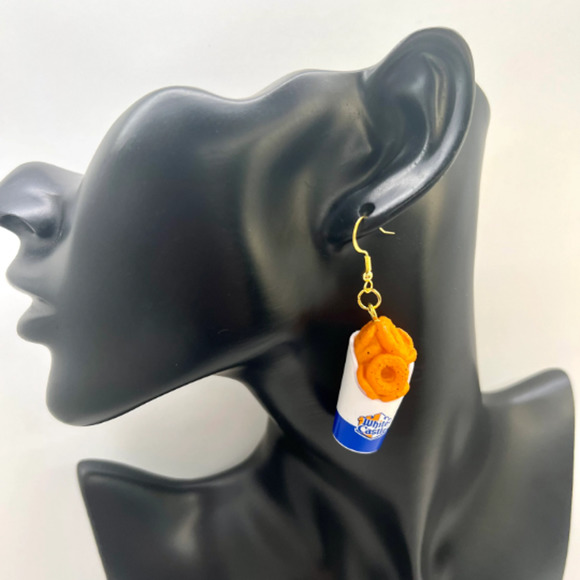 French Fries Earrings - Fast Food Earrings - White Castle, Hardees - Mini Brands - Picture 8 of 8